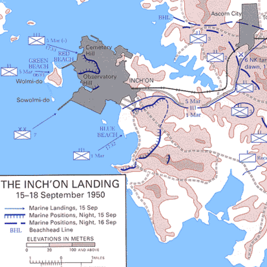 Battle Of Inchon Tactical Map