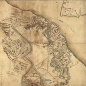 Siege d'York, 1781. Plan d'York en Virginie avec les attaques et les campemens de l'Armée combinée de France et d'Amérique