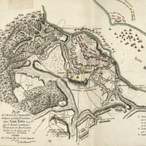 Plan de l'armée de Cornwallis attaquée et faitte prisonière dans York Town, le 19 8bre par l'armée combinée francaise et americaine